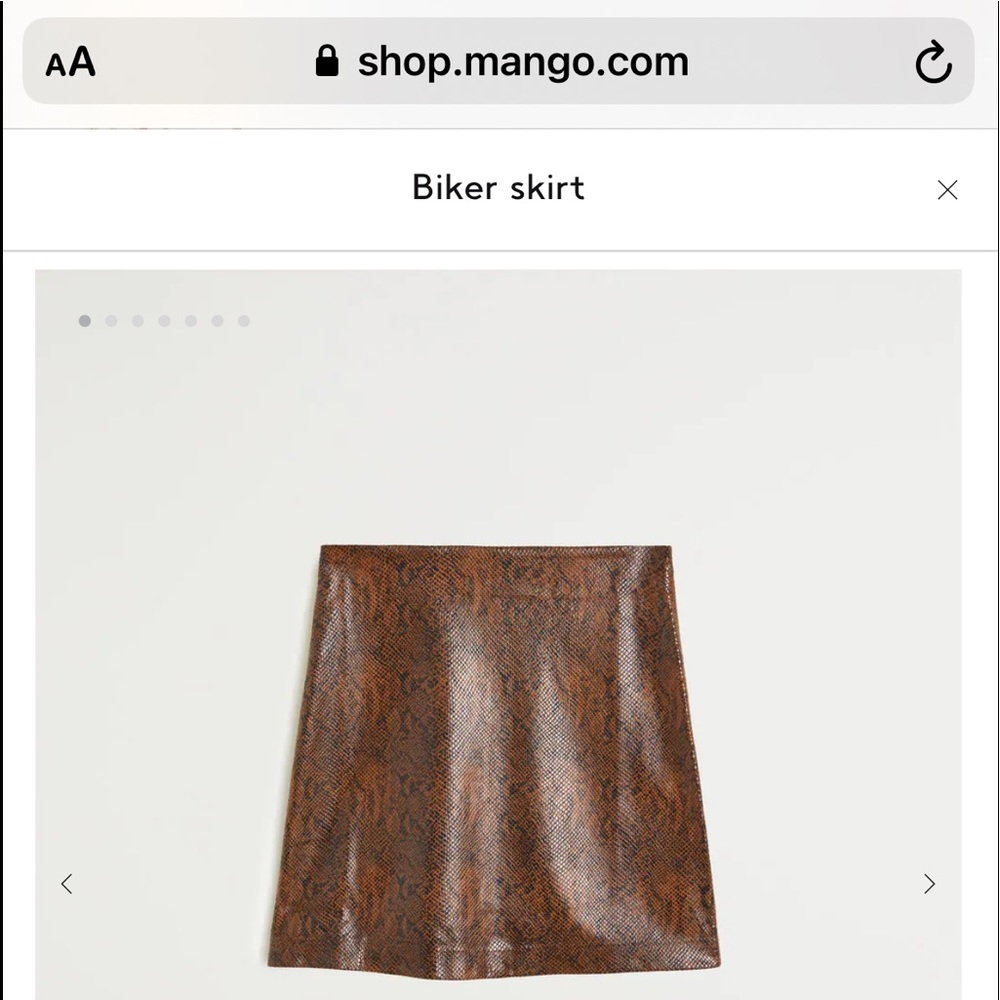 NWT Mango Biker Skirt